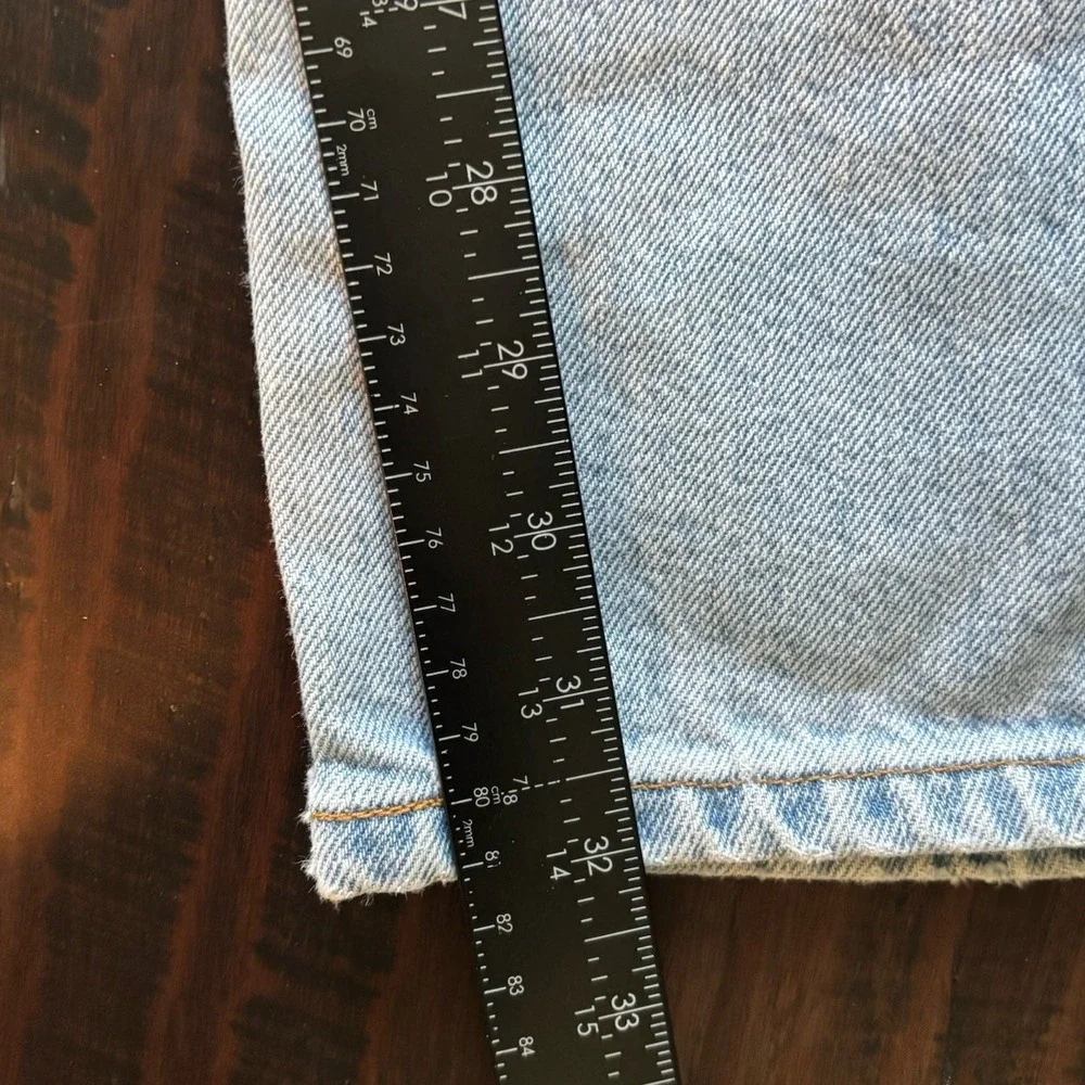 Levis 505 Jeans Mens 36x32 Denim Y2K Straight Leg Regular Fit Light Wash 90s Y2K